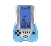 CZT VersionAAméliorée de la Console de Jeu en Brique Grand écran avec Prise en Charge du Rétroéclairage Bleu Réglable Casque Enfichable Intégré 23 Jeux Cadeau pour Enfants Rechargeable(Bleu)