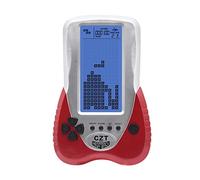 CZT VersionAAméliorée de la Console de Jeu en Brique Grand écran avec Prise en Charge du Rétroéclairage Bleu Réglable Casque Enfichable Intégré 23 Jeux Cadeau pour Enfants Rechargeable(Rouge)