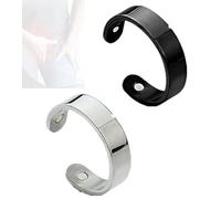 Czticle Bague en or pour thérapie magnétique lymphatique en émail - Anneau de thérapie de la prostate en cuivre Mag - Anneau d'ouverture réglable - Bague de thérapie de la prostate Coppermag (lot D)
