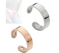 Czticle Bague en or pour thérapie magnétique lymphatique en émail Czticle Cuivre Mag Prostate Anneau d'ouverture réglable Bague de thérapie de la prostate Coppermag Ensemble C