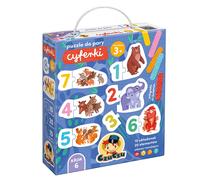 CzuCzu Puzzle do pary Cyferki dla dzieci 3 BRIGHT JUNIOR MEDIA