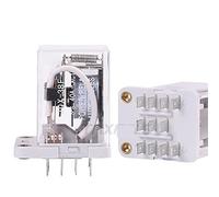 CZVJUKBYP JQX-38F 3Z 40A Relais de Puissance intermédiaire électromagnétique 11pin DC12V DC24V AC110V AC220V avec Base 1 pièces(AC220V)