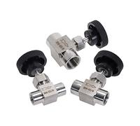 CZVJUKBYP Valve Vanne à pointeau en Acier Inoxydable 1/8" 1/4" 3/8" 1/2" d'arrêt de contrôle débit Filetage Femelle égal for Eau, gazole (spécification : 1/8")(0.25 inch)