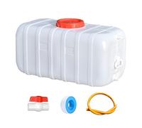 CZXMD Bidon Eau avec Robinet,Bouteille à Boire Portable Blanche Haute Capacité Bidon Alimentaire,Plastique HDPE de Qualité Reservoir Eau,pour Maison, Camping et Camping Car(Size:50L)