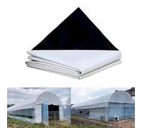 CZXMD Film De Feuille De Mylar De Tente De Culture De Polytunnel Réfléchissant Hydroponique Noir Et Blanc, Ombrage, Isolation, Mauvaises Herbes, Pour La Culture Des Champignons(Size:3*10m(9.8*32.8ft))