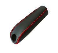 CZXZE Voiture Couverture De Frein à Main pour Porsche 911 996 997 991 992 718 Boxster 986 987 981 Cayenne Macan Panamera Cayman, Durable Cuir PU Antidérapante Protecteur,Black-Red