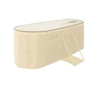 Czyurachel Baignoire pliable pour adulte - Baignoire mobile avec couvercle - Baignoire pliante portable autoportante - Thermique à long terme avec 5 couches d'isolation - Idéale pour le spa à la