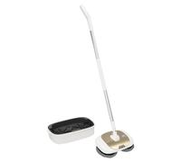 Czyurachel Balai Balai Electrique Sans Fil 40W, Nettoyage Puissant pour Balayer Humide et Humide, Raclette de Sol, Lumières LED, Réservoir d'eau 400 ml, Autonomie 2000 mAh Jusqu'à 100 min (Or)