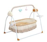 Czyurachel Berceau Pliable Swing, Bluetooth Electric Auto-Swing Baby Berceau, Réglable 5 Vitesse Infant Fauteuil À Bascule Lit Avec Télécommande Pour 0-18 Mois Nouveau-Nés