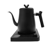 Czyurachel Bouilloire avec réglage de la température (40 °C à 100 °C), bouilloire en acier inoxydable de 1 l avec écran d'affichage LED, affichage de la température, bouilloire noire pour eau