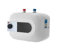 Czyurachel Chauffe-eau instantané 1,5 kW, chauffe-eau sous évier 6 l basse pression, mini chauffe-eau électrique, entrée Top Water Inlet, récipient intérieur en acier inoxydable 304, prise standard UE