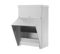 CzyuRachel Distributeur automatique de nourriture pour poules avec housse de pluie, capacité de 11,34 kg, mangeoire galvanisée pour la plupart des volailles