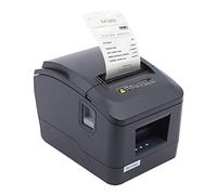 czyuRachel Imprimante thermique USB, 80 mm, découpe automatique du ticket de caisse, impression à grande vitesse 160 mm/S, avec commandes d'impression Esc/Pos, réglage UE, noir, df5-f