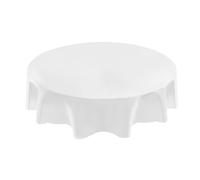 czyuRachel Lot de 10 nappes rondes blanches, diamètre 2,29 m, matériau polyester, tissage, lavable en machine