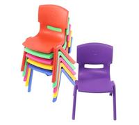 czyuRachel Lot de 6 chaises empilables en plastique pour enfant, jusqu'à 100 kg, pour l'intérieur et l'extérieur, anti-basculement