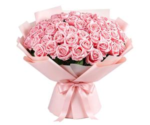 czyuRachel Lot de 60 roses en soie en velours rose, 51 x 7 cm