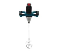 Czyurachel Mélangeur 1200 W, mélangeur à mortier manuel, 2 vitesses, réglage de la vitesse de rotation à 6 vitesses, tête mélangeuse double S, batterie de bétonnière, mélangeur à béton, ergonomique