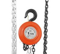 czyuRachel Palan à chaîne manuel 1T, treuil manuel, crochet rotatif à 360°, palan manuel avec cliquet, chaîne de 3 m, ascenseur de chaîne