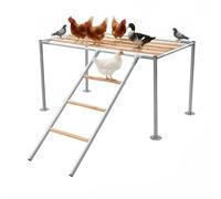 Czyurachel Poulailler - Kit de jeu XXL - Perchoirs pour poules - Échelle pour 10 adultes - Jouet d'extérieur - 105 x 60 x 60 cm