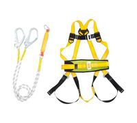 Czyurachel Protection contre les chutes - Kit complet de protection contre les chutes - Harnais à 5 points - Coussin de soutien lombaire et double crochet de 2 m - Protection contre les chutes