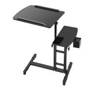 CzyuRachel Station de travail de tatouage portable avec 4 roues universelles, support de tatouage réglable 57,5-90 cm, support d'accoudoir de tatouage avec plateau pour salon de beauté de tatouage, 64