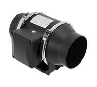 czyuRachel ZA-100-1 Ventilateur tubulaire 35 W 220 m³/h Débit d'air en ligne Ventilateur d'extraction silencieux pour plantation, cave, garage, noir