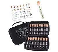 CZYY Dice Alchemy - Organiseur à fermeture éclair en EVA avec 16 flacons de potion et autocollants fantaisie pour rangement et affichage de dés RPG - Cadeau portable pour DND, Pathfinder, TTRPG
