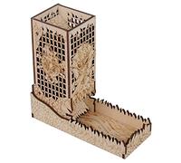 CZYY Tour de dés avec plateau en bois gravé au laser Mind Flayer Portable et pliable, parfait pour les jeux de société et les RPG de table (Cthulhu)