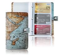 Czzmy 96 Porte Cartes de Visite Carte de Livre PVC Cartes pour Ranger Carte de Visite Cartes Fidélité Porte Carte de Crédit etc(1-Carte rétro)