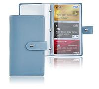 Czzmy 96 Porte Cartes de Visite Carte de Livre PVC Cartes pour Ranger Carte de Visite Cartes Fidélité Porte Carte de Crédit etc(1-Bleu)