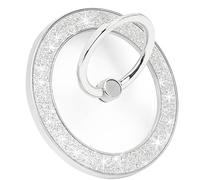 Czzmy Brillant Anneau Téléphone Magnétique pour MagSafe,[Engrenage Mécanique Rotatif à 360°] Son de Tic-Tac, avec Anneau en Métal, Poignées Amovible pour iPhone 15 14 13 Série, Android(1-Argent)