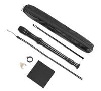 Czzmy Flûte à bec soprano,avec sac en cuir pu, tige de nettoyage et tableau des doigtés,Chiffons de nettoyage,pièges à main,supports,lanières(6-Noir)