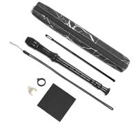Czzmy Flûte à bec soprano,avec sac en cuir pu, tige de nettoyage et tableau des doigtés,Chiffons de nettoyage,pièges à main,supports,lanières(6-Marbre noir)