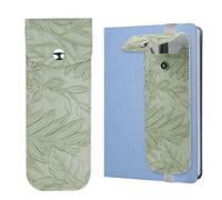 Czzmy Porte-stylo pour carnet de notes, porte-stylo avec bande élastique réglable, boucle pour stylo pour journal, carnet, livres, tablette avec une longueur (1 vert sculpté)