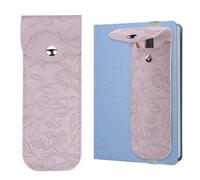Czzmy Porte-stylo pour carnet de notes, porte-stylo avec bande élastique réglable, boucle pour stylo pour journal, carnet, livres, tablette avec une longueur (1 violet sculpté)