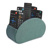 Czzmy Support de télécommande en cuir PU avec 5 compartimentsen cuir PU,multifonction boîte de rangement pour télécommandes TV,crayons,fournitures de bureau,pinceaux de maquillage(1-bois vert)