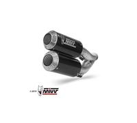 2 Pot D'Echappament MIVV MK3 Carbone pour DUCATI MONSTER 821 2018 > 2020