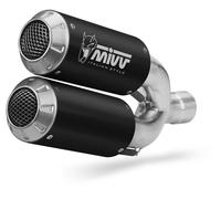Double Silencieux Slip-On Noir MIVV Mk3 pour Ducati 937 Hyper 939 2016-2018