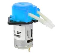 D - 2 Pompe à liquide péristaltique DIY 2 x 4 mm DC 24 V, micro pompe péristaltique pour analyse en laboratoire, pompe doseuse auto-amorçante avec conception à clipser, sans (Bleue)