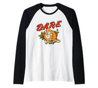 D.A.R.E. 2 Cool 4 Drugs Old School Tattoo Daren The Lion PSA Manche Raglan