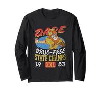 D.A.R.E. Daren The Lion Drug-Free State Champs '83 Retro PSA Manche Longue
