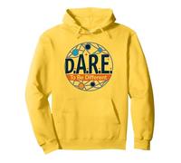 D.A.R.E. to Be Different - Art Graphique inspirant Sweat à Capuche, Unisexe pour Adultes, Citron, XL