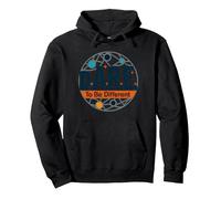 D.A.R.E. to Be Different - Art Graphique inspirant Sweat à Capuche, Unisexe pour Adultes, Noir, S