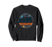 D.A.R.E. to Be Different - Art Graphique inspirant Sweatshirt, Unisexe pour Adultes, Noir, S