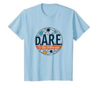 D.A.R.E. to Be Different - Art Graphique inspirant T-Shirt, Enfant, Bleu Céleste, 3 Ans