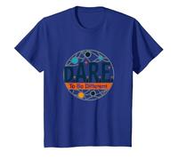 D.A.R.E. to Be Different - Art Graphique inspirant T-Shirt, Enfant, Bleu Royal, 6 Ans