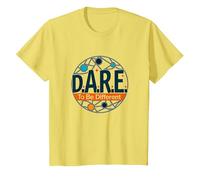 D.A.R.E. to Be Different - Art Graphique inspirant T-Shirt, Enfant, Citron, 6 Ans