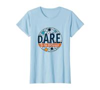 D.A.R.E. to Be Different - Art Graphique inspirant T-Shirt, Femme, Bleu Céleste, XXL