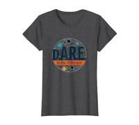 D.A.R.E. to Be Different - Art Graphique inspirant T-Shirt, Femme, Chiné Foncé, XS