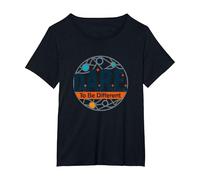 D.A.R.E. to Be Different - Art Graphique inspirant T-Shirt, Femme Grandes Tailles, Noir, 4X